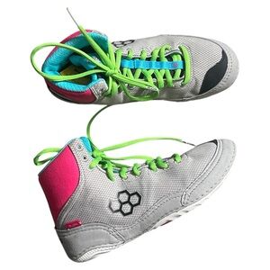 Rudis Colt 2.0 Wrestling Shoes Mens 5.5/ W 7 Magenta Lime Gray